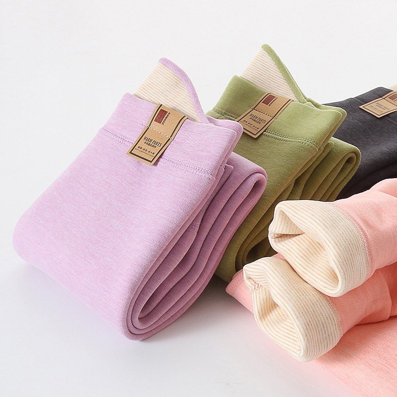 儿童高腰秋裤男童加厚保暖裤女童内穿德绒打底裤冬中大童童装裤子