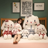 Плюшевый кролик, милая игрушка, кукла для сна, подушка, белый кролик