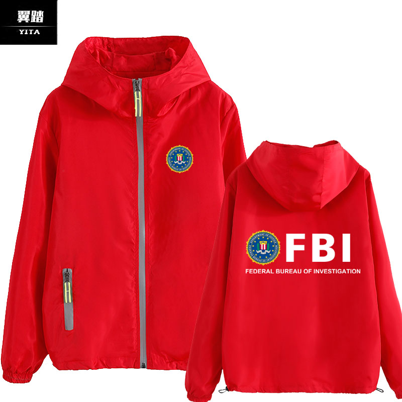FBI WARNING美国联邦调查局剧电影同款开衫夹克男女连帽外套衣服 - 图1