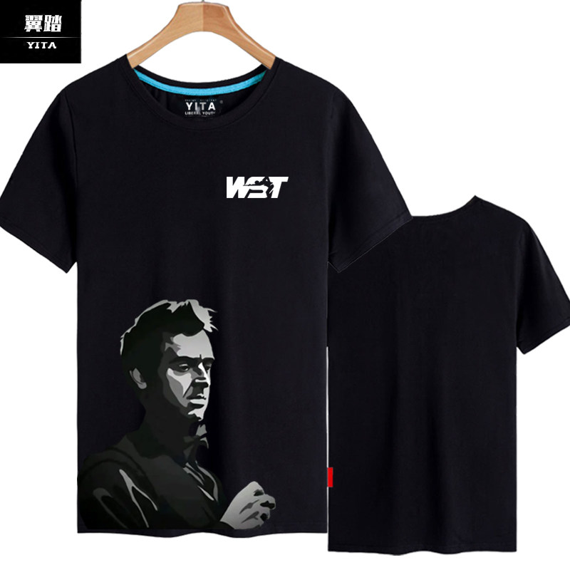 奥沙利文斯诺克台球迷黑8 t恤衫 翼踏服饰T恤