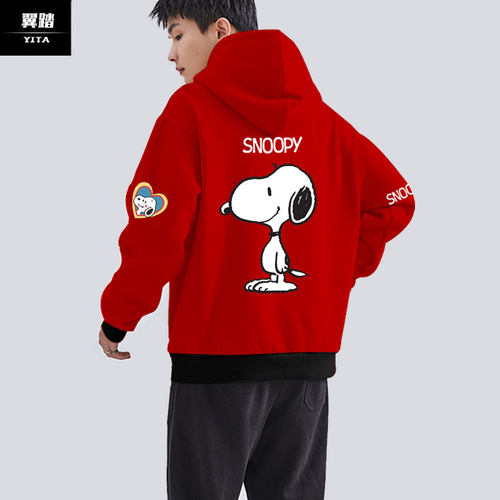 史努比联名F1赛车法拉利威廉姆斯这队服连帽卫衣套头男女学生外套 - 图2