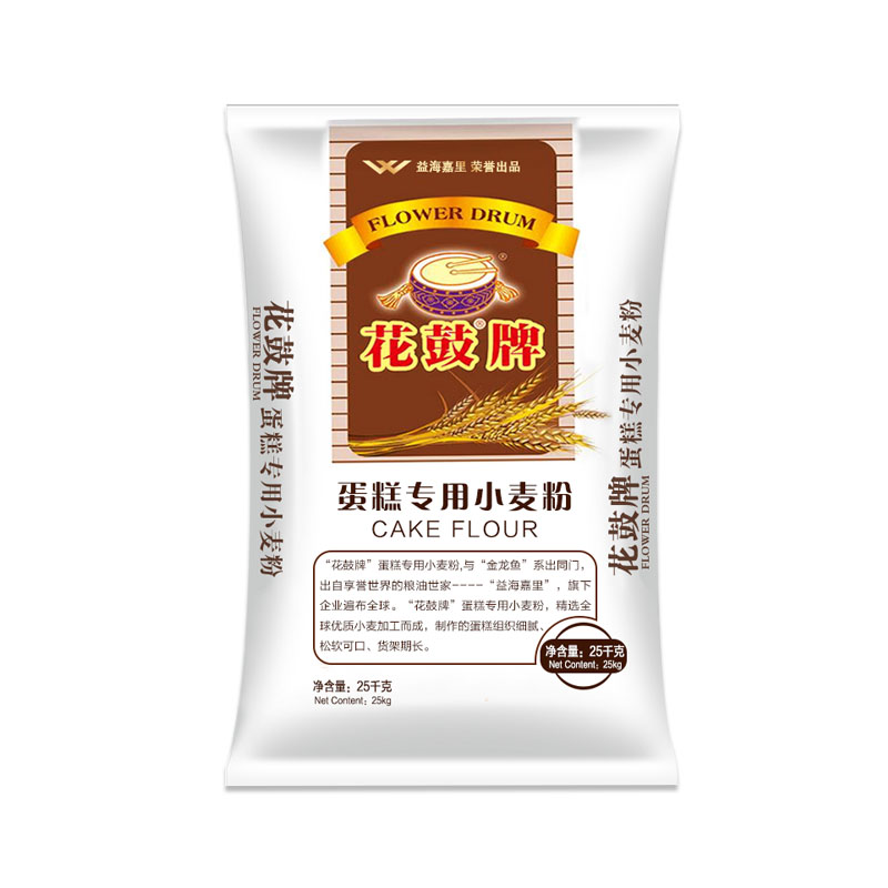 益海嘉里花鼓牌蛋糕粉25kg低筋面粉专用小麦低精粉烘焙面包粉商用 - 图3