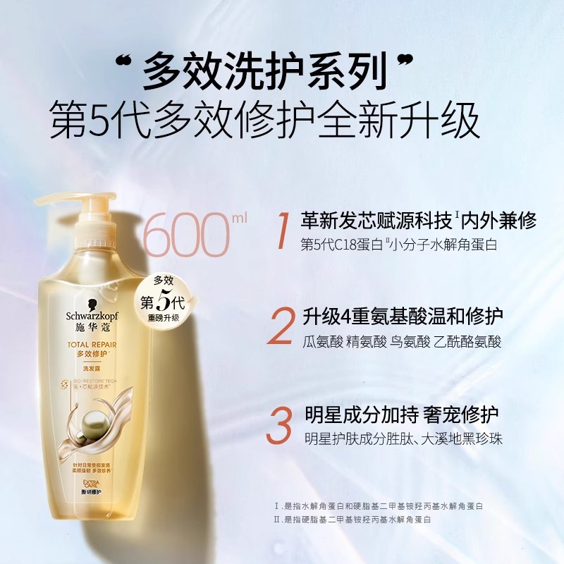 万宁施华蔻洗发水控油蓬松去屑持久留香氨基酸洗发露洗发液600ml