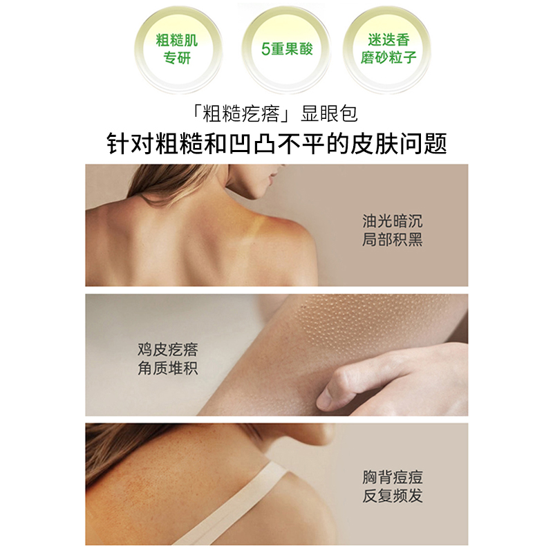 sesderma西班牙5重果酸祛痘祛鸡皮角质沐浴露身体乳2%烟酰胺490ml