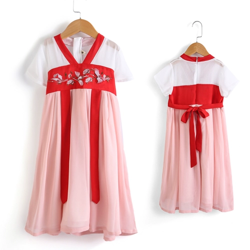 Ханьфу, летняя одежда, детская юбка, платье, коллекция 2022, китайский стиль