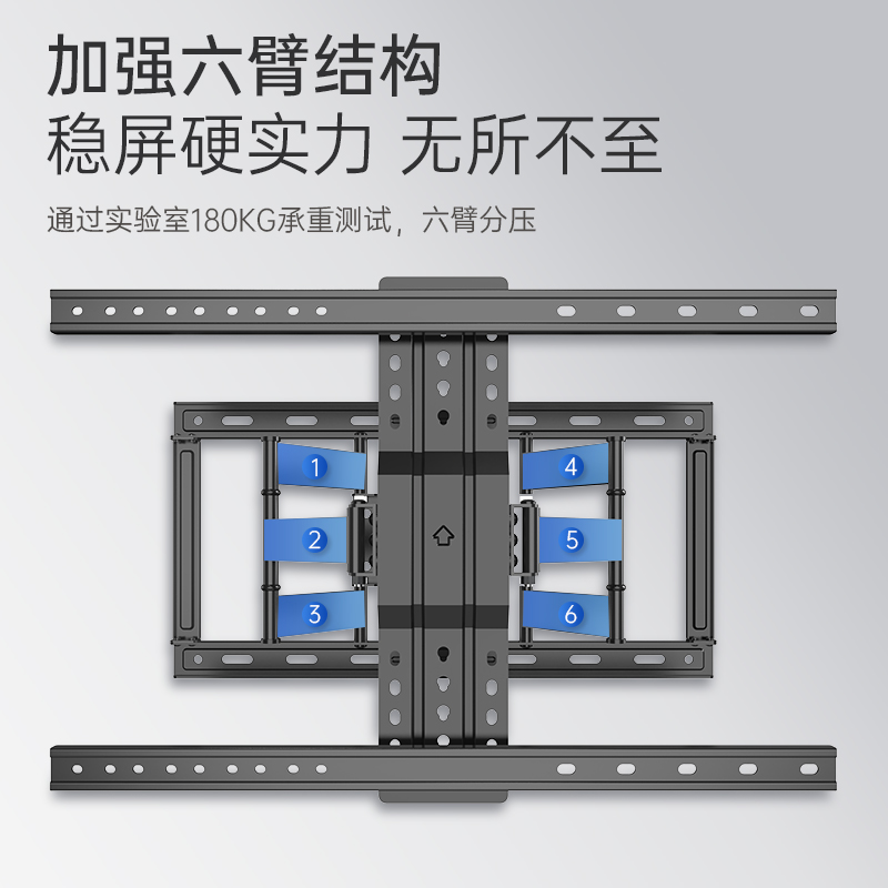 小米电视专用挂架超薄贴墙伸缩旋转支架壁挂墙折叠内嵌入7586英寸-图2