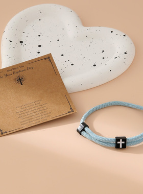 欧美新款合金十字架简约可调节米兰手绳男女手环饰品 跨境专供