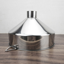 304 stainless steel funnel large pipe diameter with hook refuelling oil drain home industrial soybean milk machine funnel filter screen