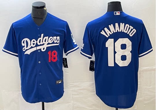 LA Dodgers洛杉矶道奇队棒球服18号Yamamoto山本由伸球衣比赛服男