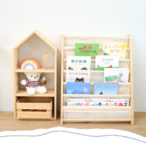 Mon Childrens Room Baby Plotbook Shelf Solid Wood Multilayer Shelve House Simple Landing Toy Containing Shelf