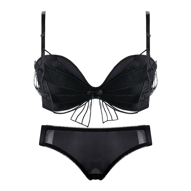 日系少女bra无钢圈调整型黑色性感 兰仪贝芬文胸