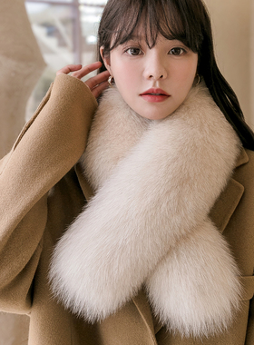 狐狸毛围巾围脖加厚韩版女秋冬季