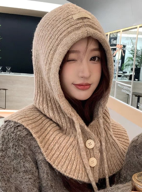 出游休闲女性春秋冬平檐毛线帽