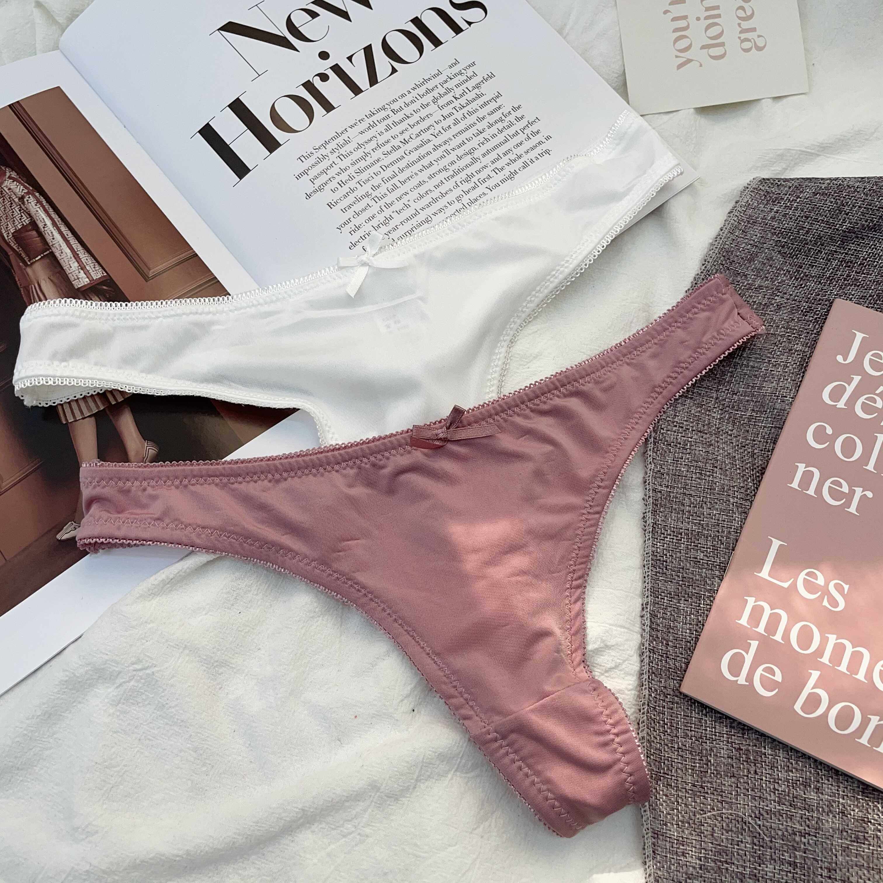 简约舒适丁字裤女超薄透气少女内裤低腰纯色欧美薄款T裤两件组合,淘宝优惠券,粉丝福利购,淘宝优惠卷