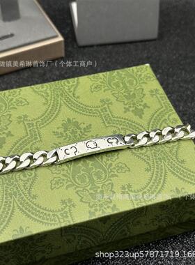 古家/双G字母双扣古巴时尚百搭珐琅镶嵌潮流轻奢男女手饰厂家直销