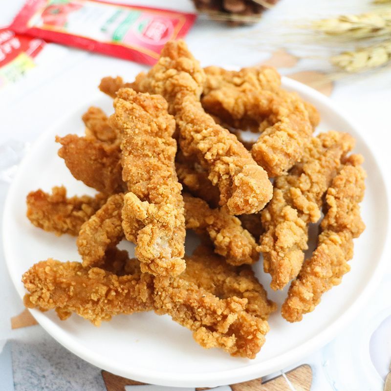 大用恋味儿小酥肉1kg10袋黄色袋子清真鸡肉酥肉半成品油炸小吃 - 图1