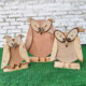 Creative small puppet owl wooden props kindergarten Internet celebrity window clothing display log decoration crafts