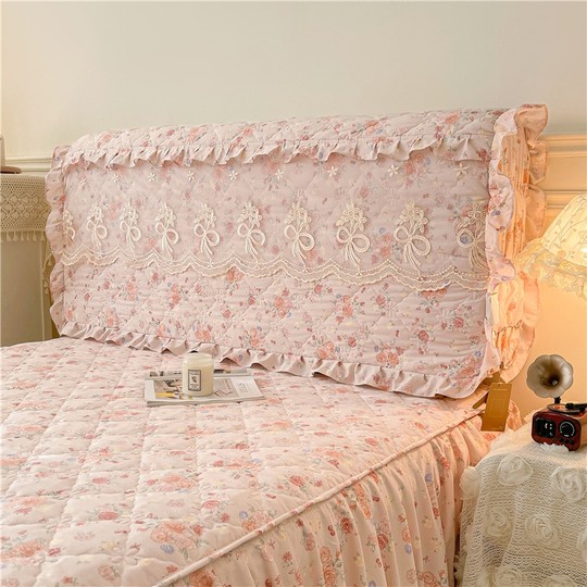 床头套罩2025新款全包卍能夹棉高档皮木床靠背套软包花边保护套罩