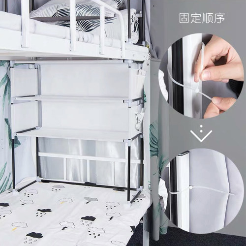 宿舍床上收纳柜大学女寝室神器简易上铺置物架床头衣服整理小衣柜 - 图3