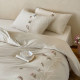 Wooden French girl heart floral towel embroidered cotton linen four-piece set hollow lace quilt cover bed linen bedding