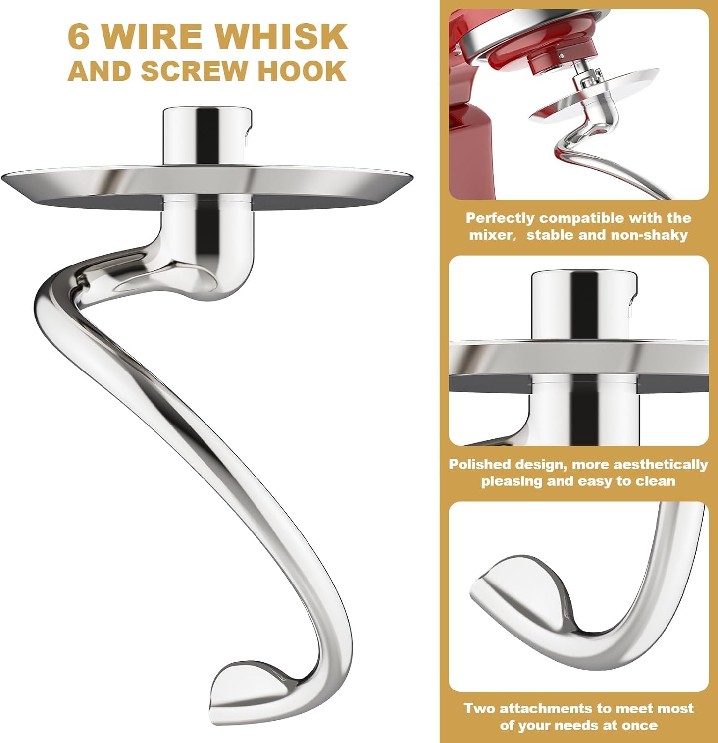 只能用Kitchenaid4.5-5QT抬头款凯膳怡厨师机和面团钩打蛋器厨宝 - 图1