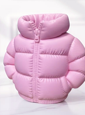 羽绒服造型笔筒3d打印桌面摆件