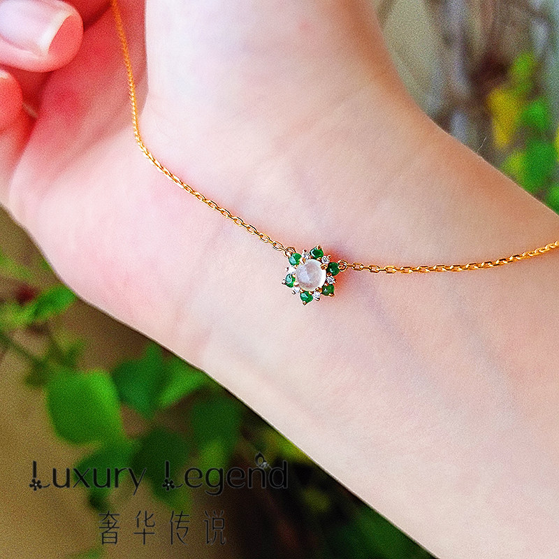 奢华传说珠宝太阳花开小黄金锁骨链 luxurylegend颈饰