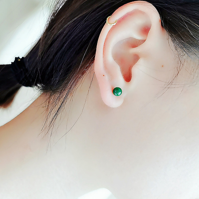 奢华传说珠宝墨玉小绿豆悦己耳钉 luxurylegend耳饰