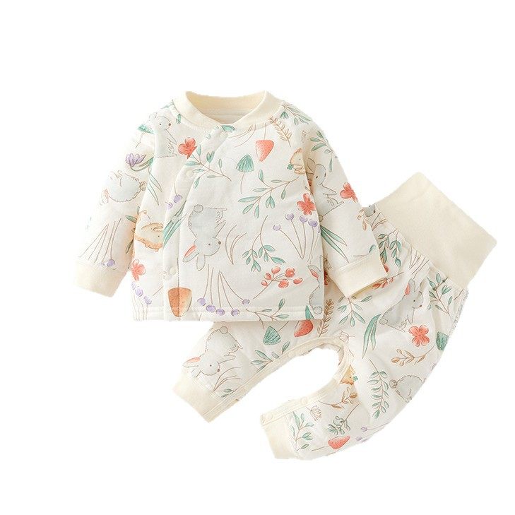 婧麒婴儿内衣套装加厚夹棉男女宝宝秋衣秋裤保暖纯棉衣服儿童秋冬,淘宝优惠券,粉丝福利购,淘宝优惠卷