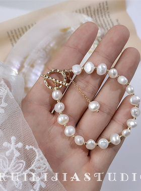 淡水珍珠手链女精致巴