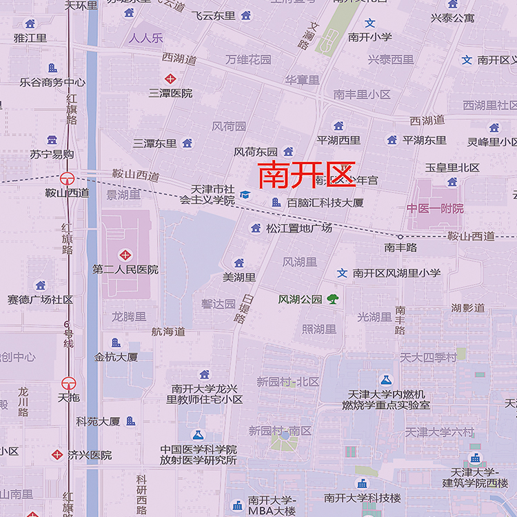 2024新款天津市区 城区办公室挂图高清防水实物超大装饰画定制 - 图2