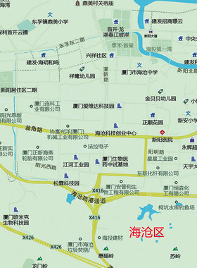超大巨幅厦门市区订制新版地图