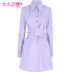 Seven Seven Edge 2019 Spring New Women Phiên bản Hàn Quốc Màu xanh tím Fine Fine bất đối xứng Váy dài tay - váy đầm váy chữ a váy đầm
