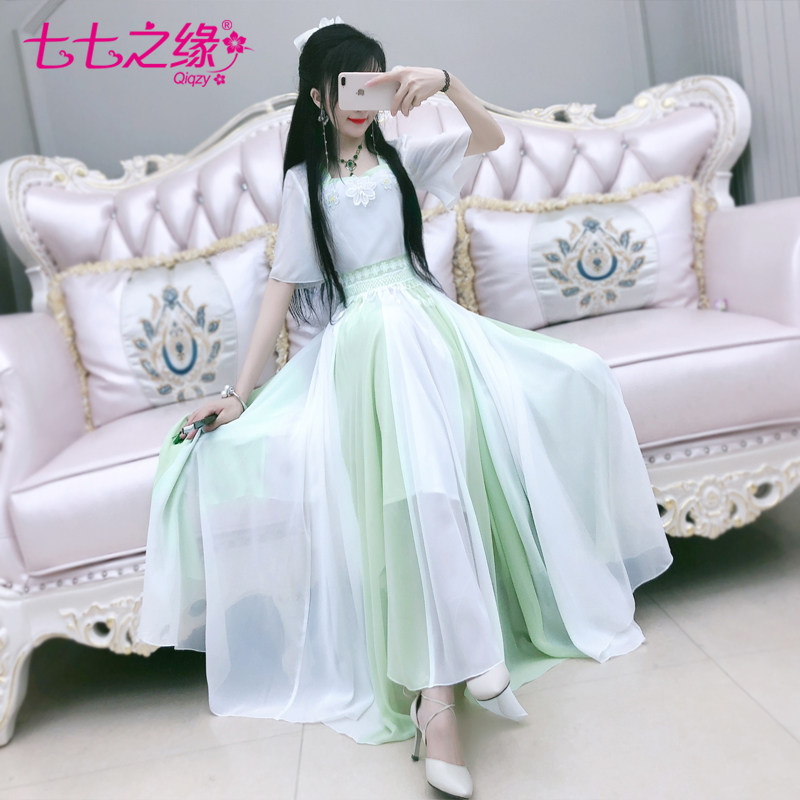 七七之缘夏季新款仙女超仙连衣裙 七七之缘服饰连衣裙