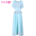 Seven Sevens Edge 2019 Summer New Dress Dress Lake Green thêu ren Slim Chiffon Đầm maxi - váy đầm váy ngủ đẹp váy đầm