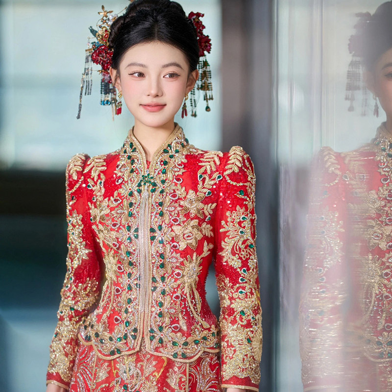 【南音】2025新款秀禾服敬酒服女中式礼服马来褂婚礼裙重工嫁衣,淘宝优惠券,粉丝福利购,淘宝优惠卷