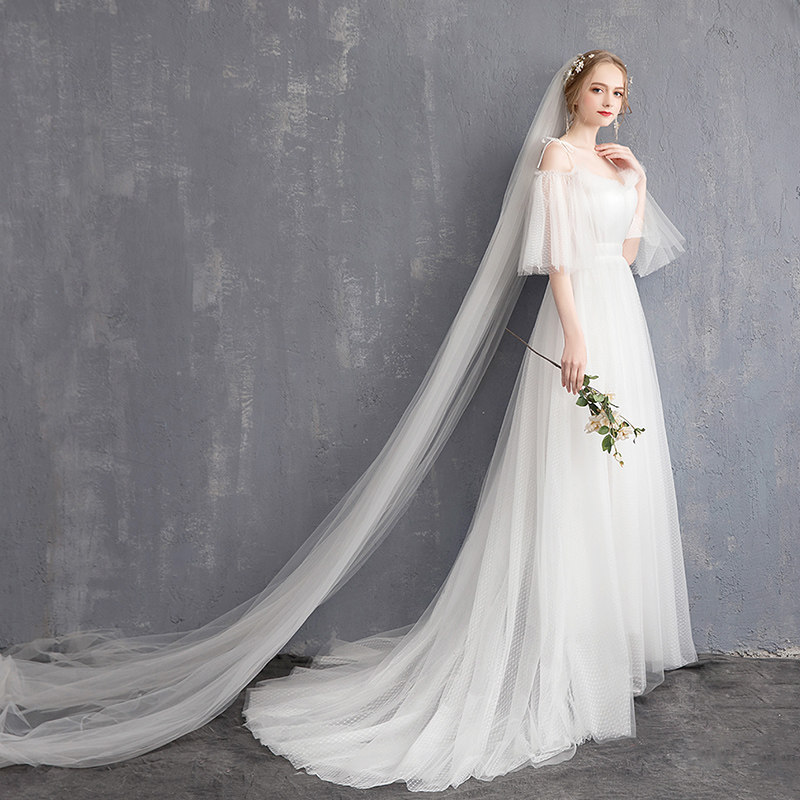 法式复古仙婚纱2021新款简约新娘 媛菲莎妮婚纱