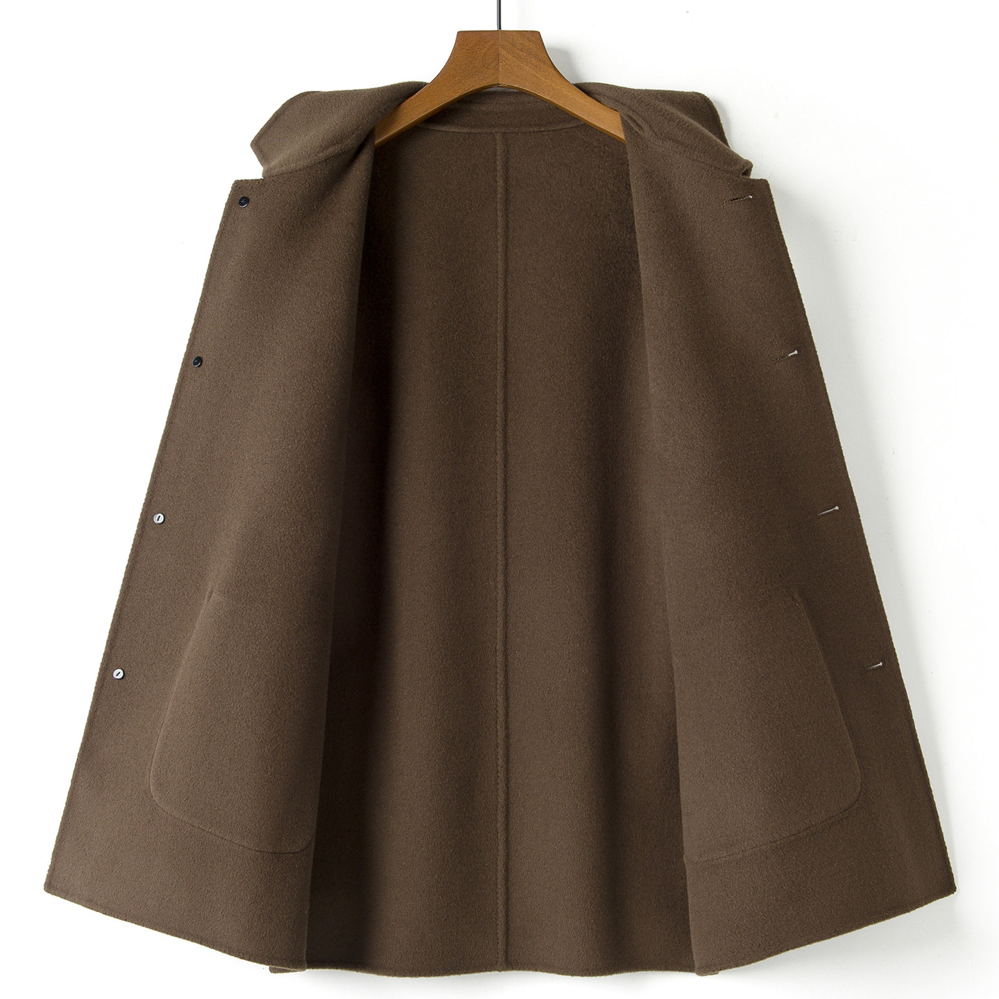 新款100%羊毛双面呢大衣男士秋冬时尚休闲翻领羊毛呢子夹克外套厚,淘宝优惠券,粉丝福利购,淘宝优惠卷