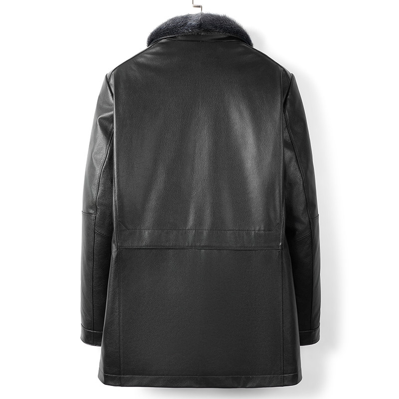 头层牛皮真皮皮衣男士中长款拆卸羽绒内胆皮毛一体大衣真皮羽绒服,淘宝优惠券,粉丝福利购,淘宝优惠卷