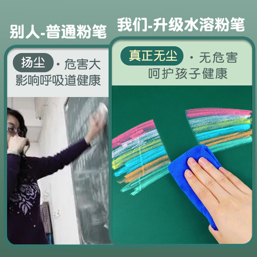 优力优 12色无尘粉笔彩色粉笔水溶性粉笔儿童粉笔无尘水溶水性粉笔白色环保无尘儿童家用专用 - 图1