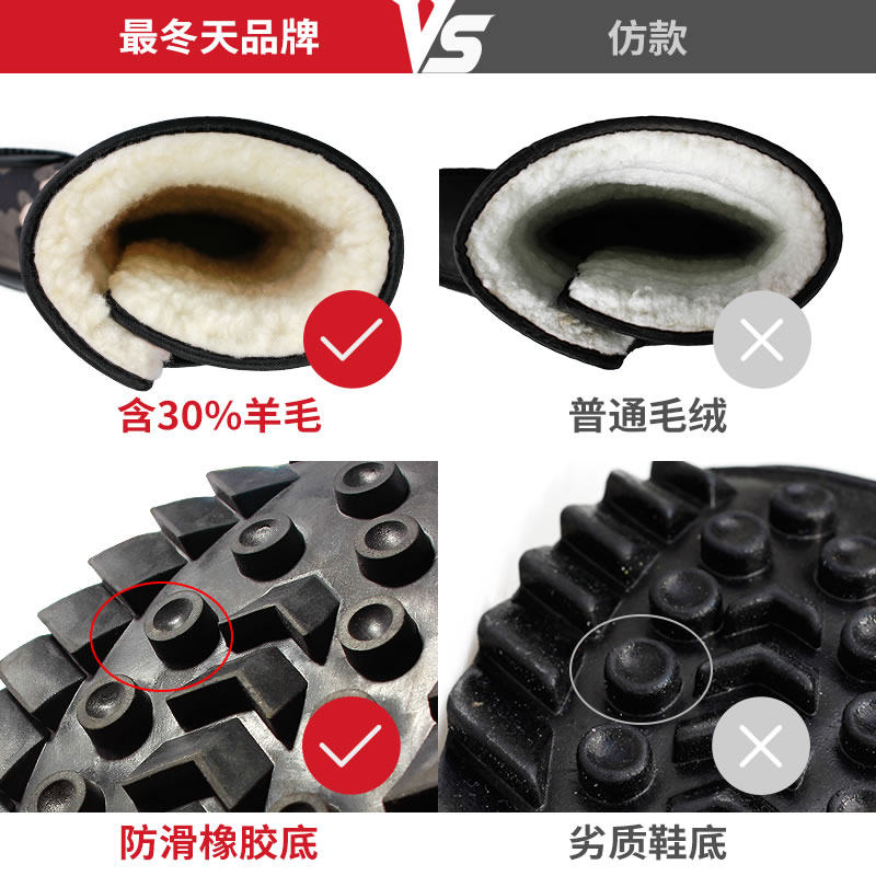 东北旅行高筒加厚大男防水冬雪地靴 樱尚雅时装靴