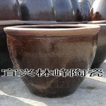 Yixing Ceramic Water Cylinder 400 Catty Water Capacity Coarse Pottery Vat Vintage Cylinder Fish Tank Big Wine Making Equipment