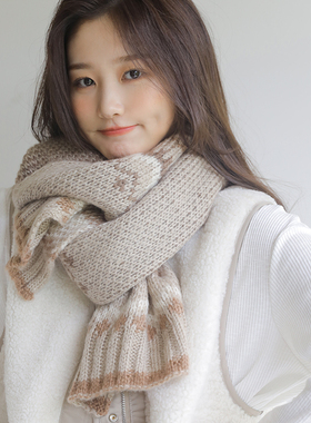 原宿风森系复古少女学生情侣围巾