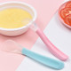 ສອງສີ silicone soft spoon baby food supplement feeding spoon training spoon newborn water feeding soft head spoon safe rice cereal spoon