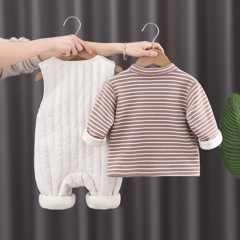 新生婴儿衣服秋冬套装背带裤薄棉 奥中宝童装套装