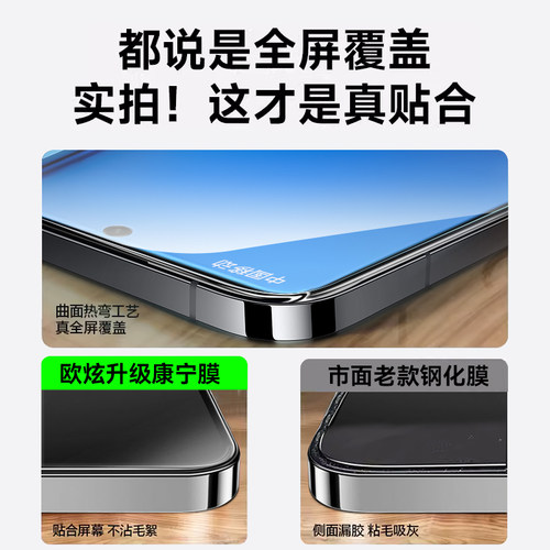 欧炫适用iqooneo11钢化膜iqooneo10pro+手机膜iqooneo9spro+屏幕保护膜neo10贴膜neo9全屏新款超声波指纹解锁-图1