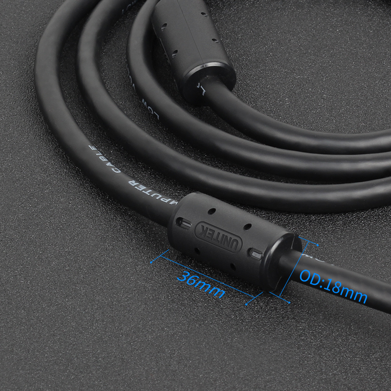 优越者VGA线台式机显示器投影仪连接线电视机信号线3+6纯铜1-30米 - 图1