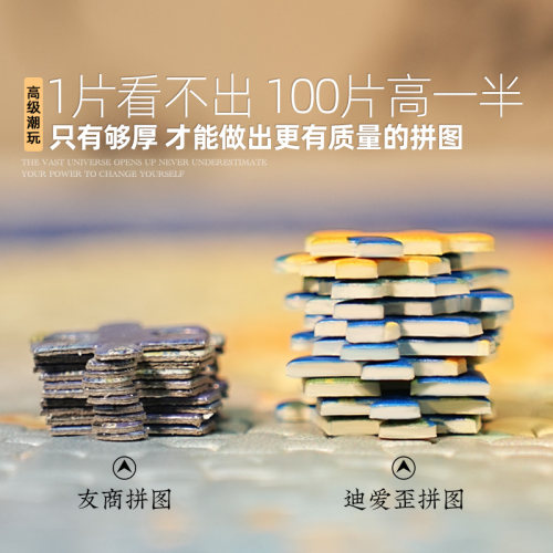 迪爱歪2026年新款拼图1000片高级感成人版带框可挂墙12岁以上女孩 - 图1