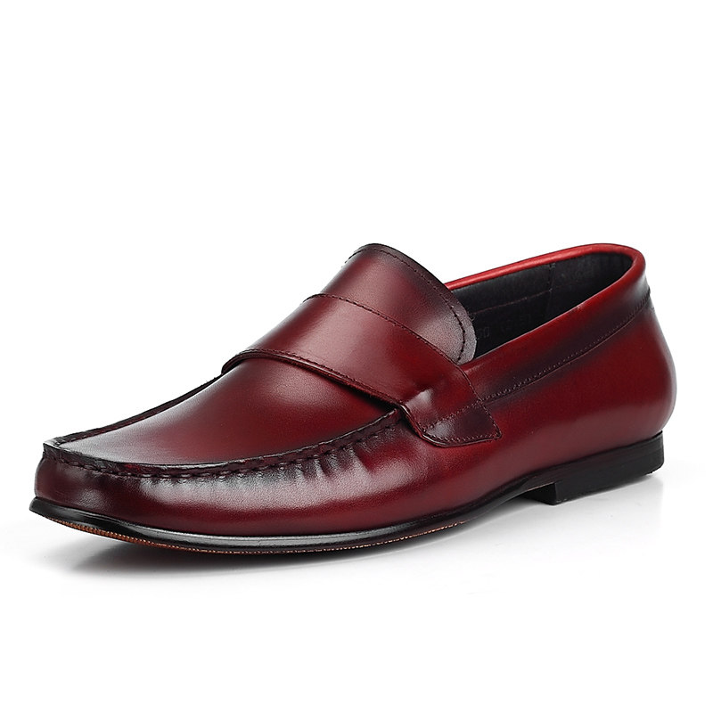 VQGT英伦休闲皮鞋一脚蹬鞋头层牛皮男鞋真皮乐福鞋帆船鞋男豆豆鞋,淘宝优惠券,粉丝福利购,淘宝优惠卷