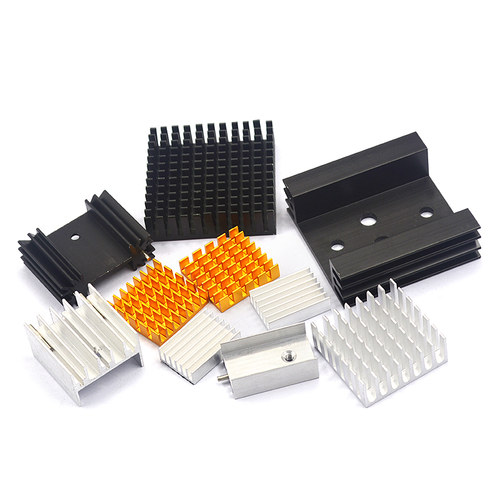 散热片路由CPU散热器散热块铝板型材铝鳍片合金固态硬盘m.2马甲m2 - 图0